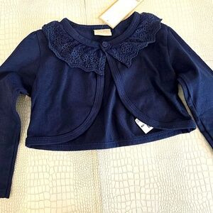 Brand New Very Pretty Blue and Cream Print MILON Girls Toddler Dress 3T